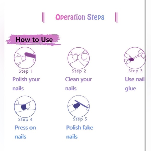 Black Press on Nails Almond Short Medium Fake Nails Glue on Nails NIP - Picture 5 of 7